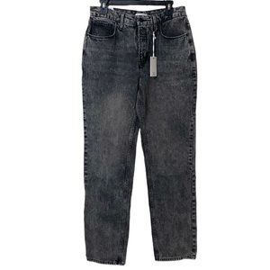 Good American Good Icon Loose Fit 90s Slim Straight Leg Jeans Size 10